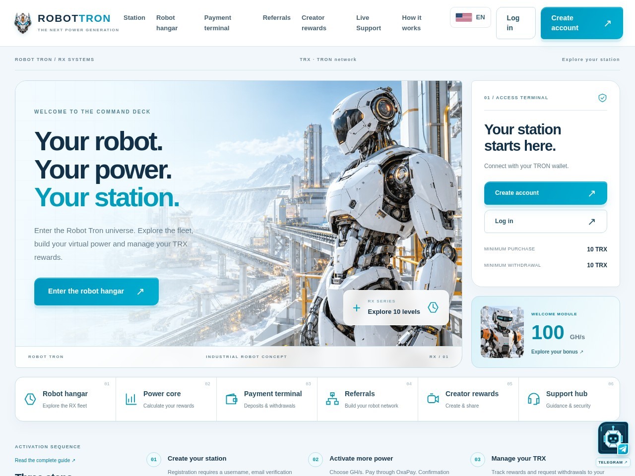 Хайп проєкт Robot Tron
