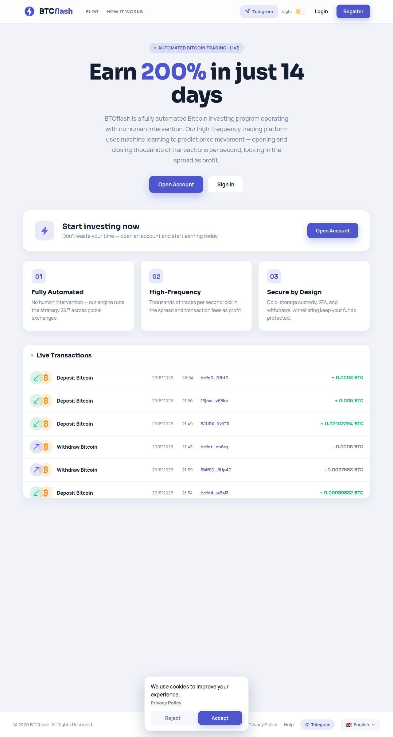 Хайп игра BTCflash