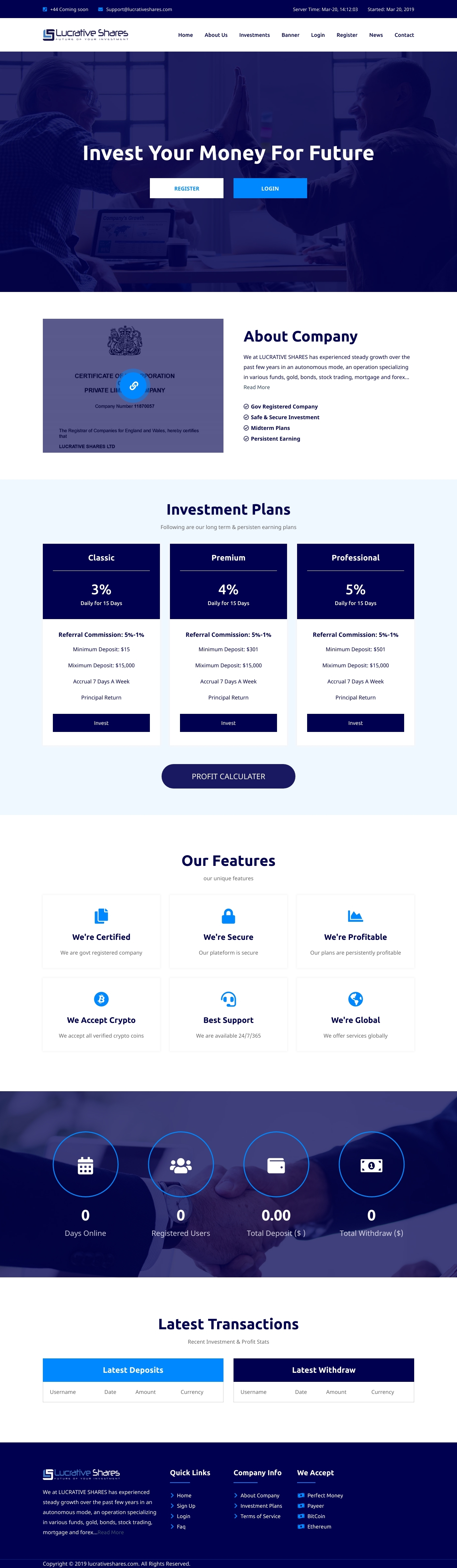Инвест проект Lucrative Shares