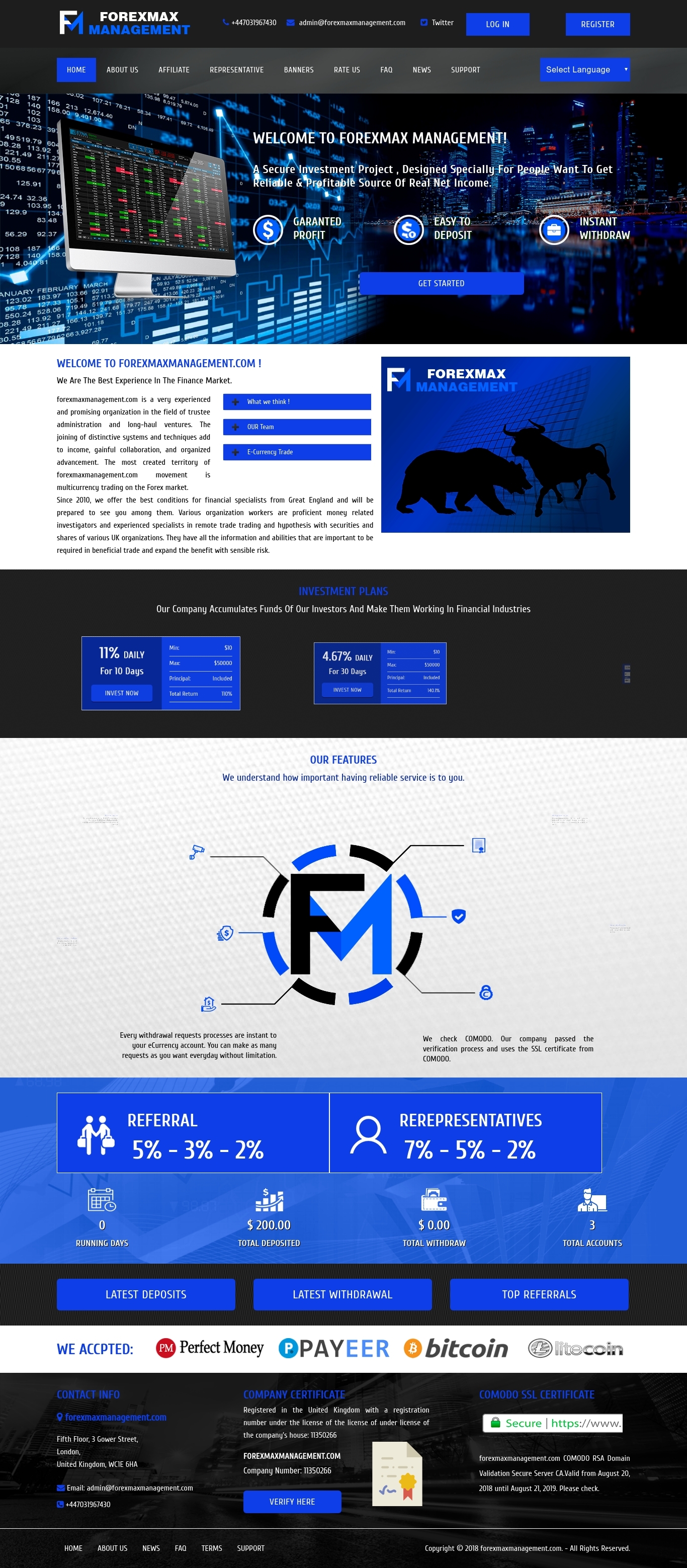 Инвест проект FOREXMAX MANAGEMENT Инвест проект FOREXMAX MANAGEMENT