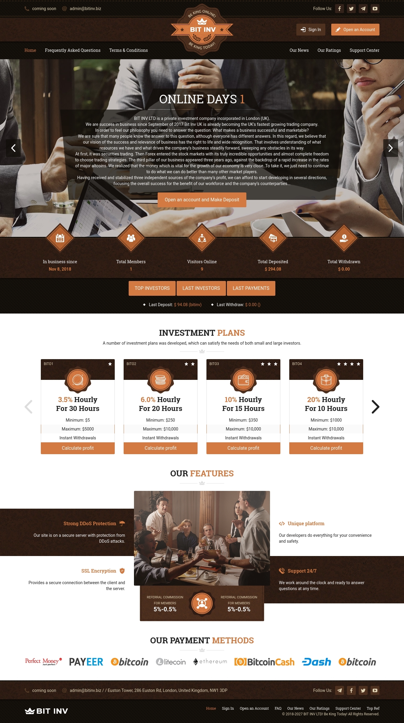 Инвестиционный хайп BIT INV LTD Инвестиционный хайп BIT INV LTD