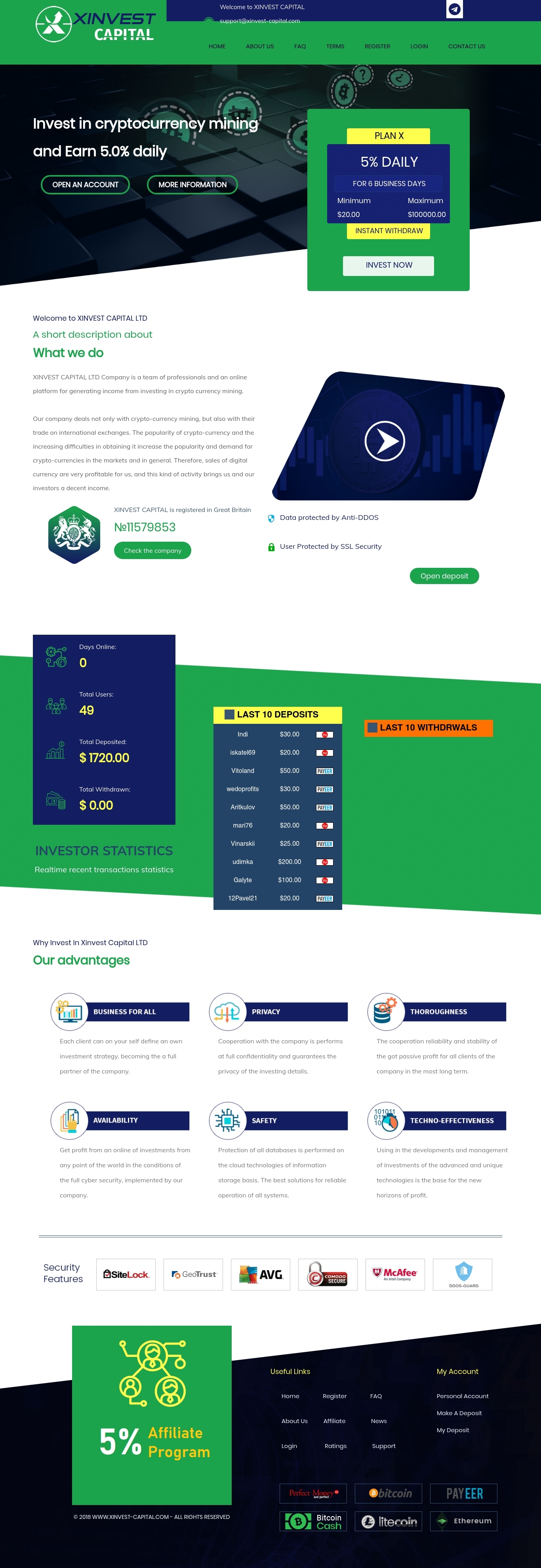 Инвестиционный проект Xinvest-capital Инвестиционный проект Xinvest-capital