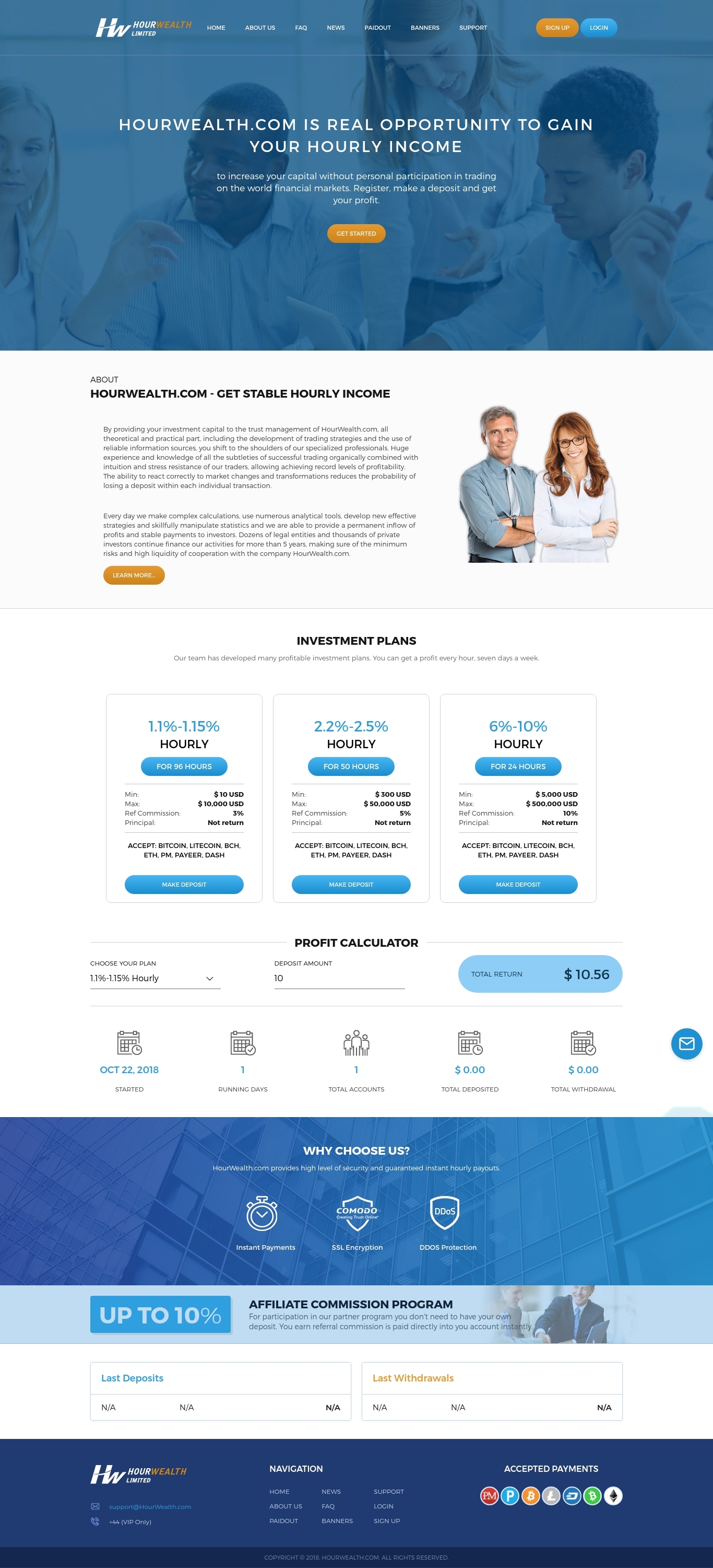Игровой хайп проект HourWealth Игровой хайп проект HourWealth