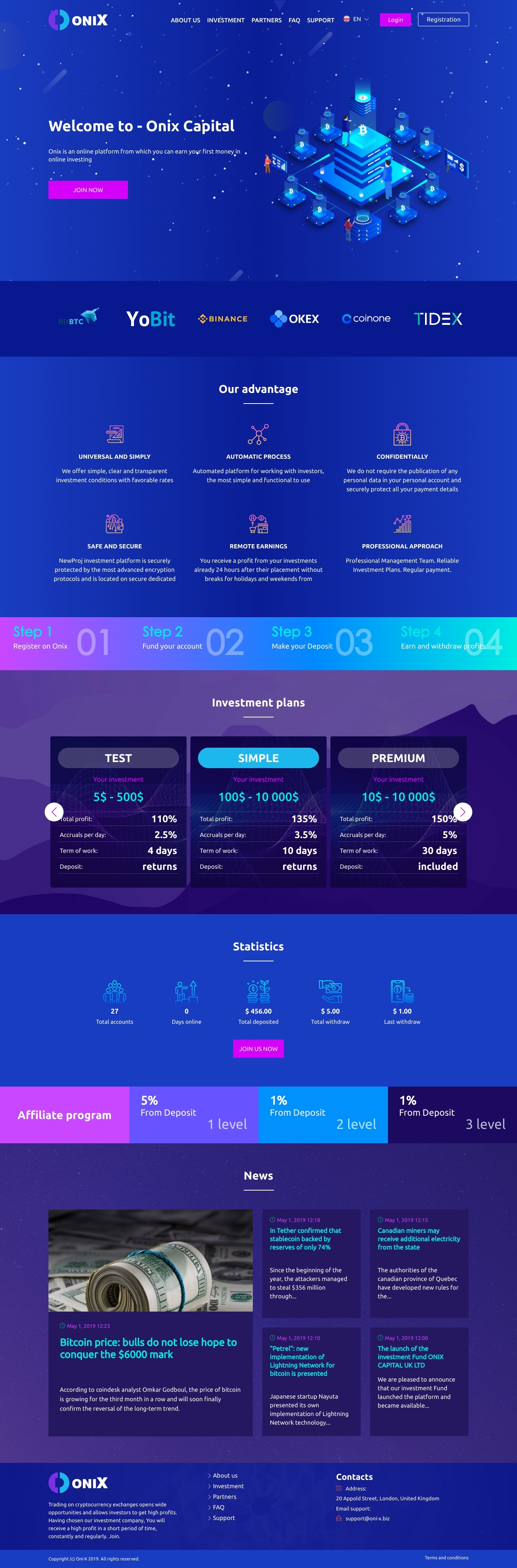 HYIP проект Oni-X HYIP проект Oni-X