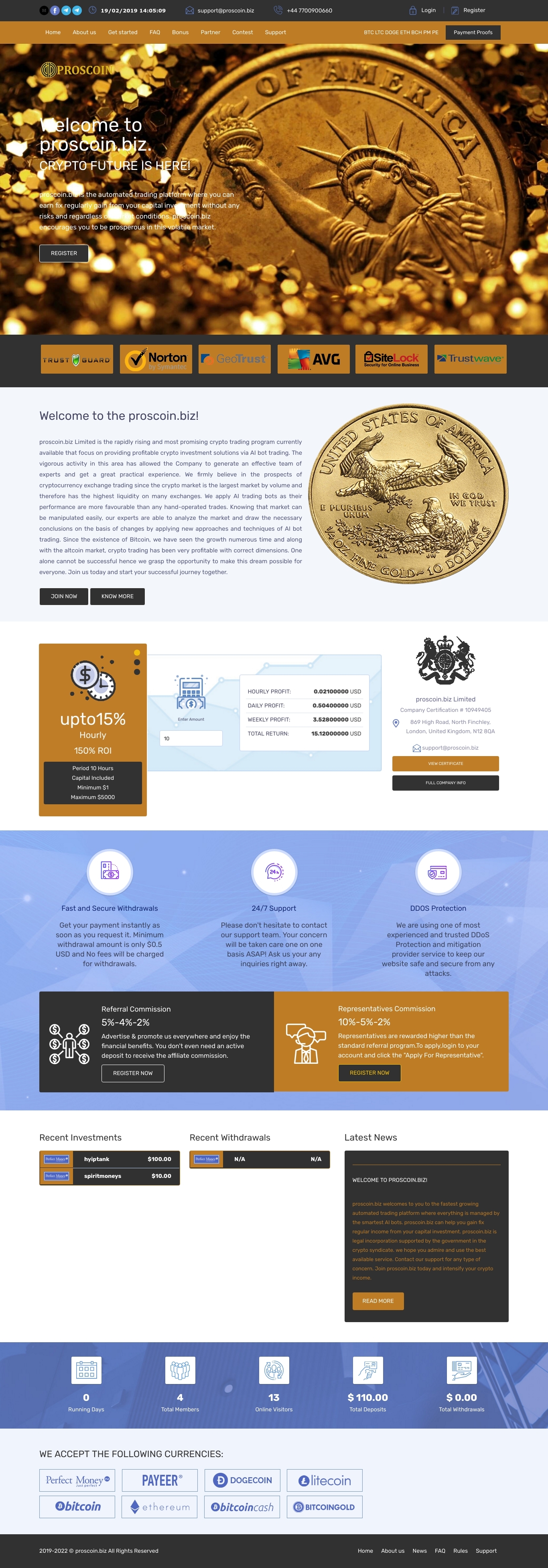 HYIP проект Proscoin
