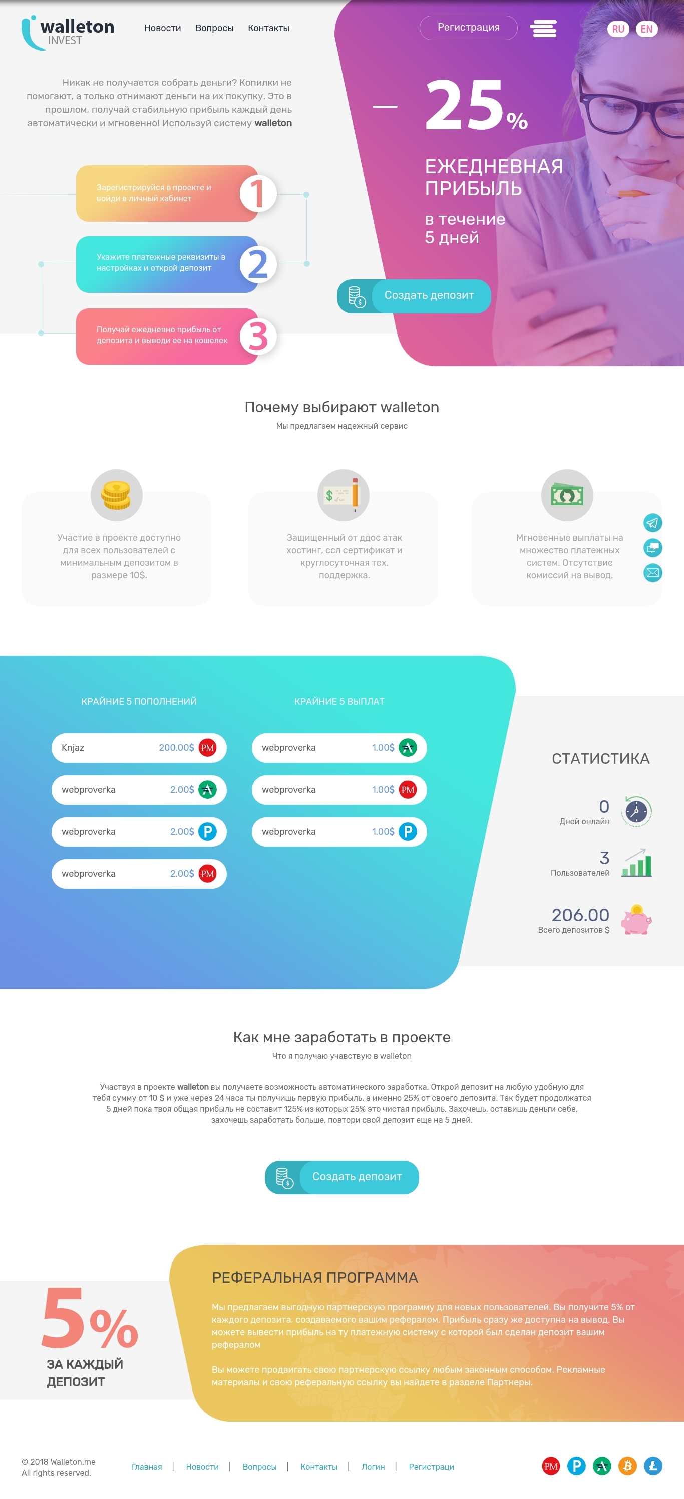 Инвестиционный проект Walleton Инвестиционный проект Walleton