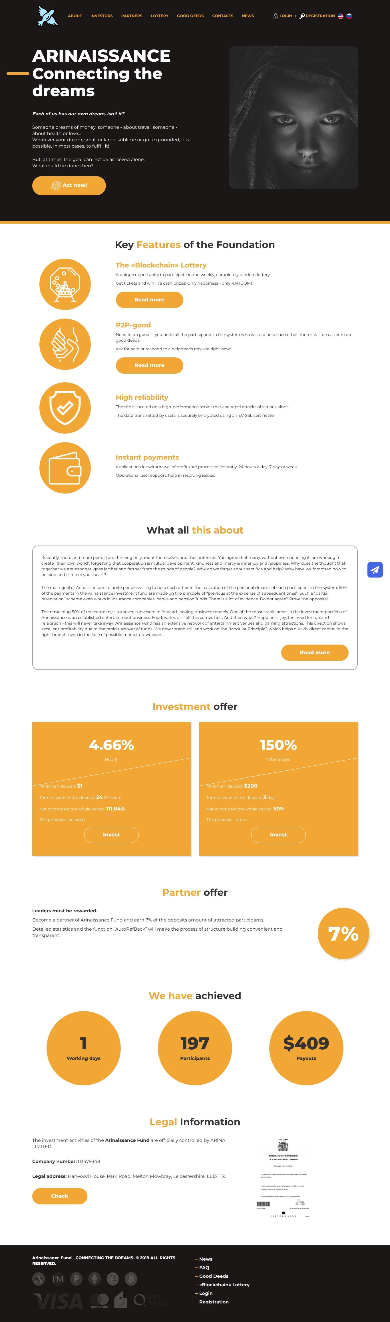 Инвест проект Arinaissance Инвест проект Arinaissance