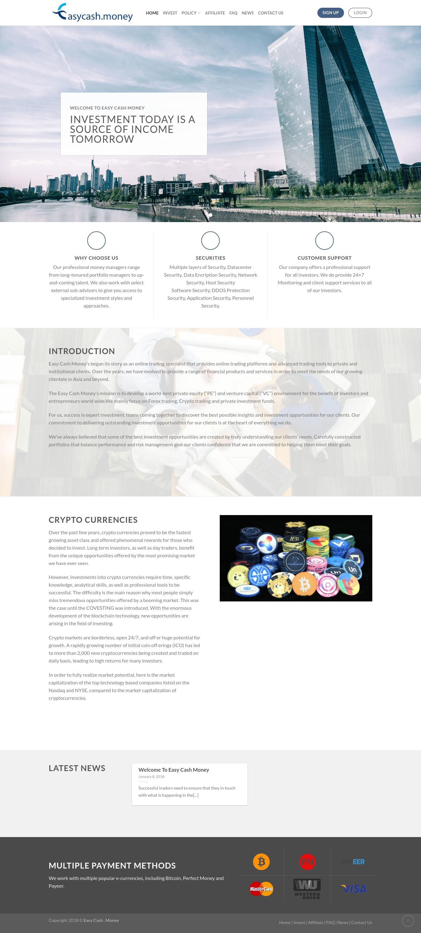 Инвестиционный проект Easy Cash Money Инвестиционный проект Easy Cash Money