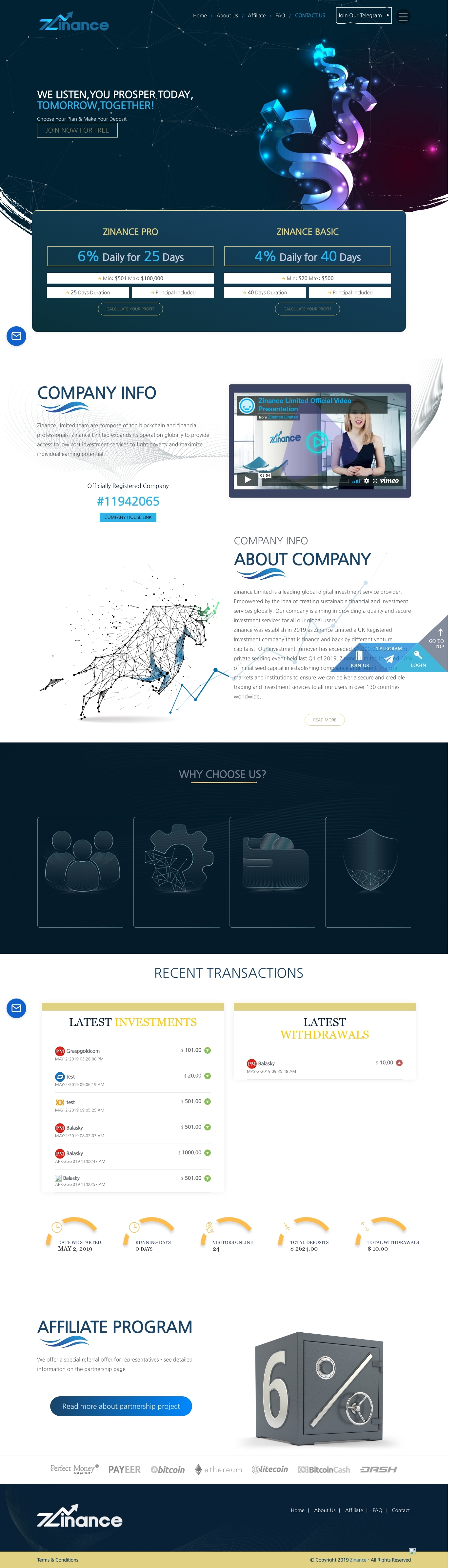 Инвест проект Zinance Ltd