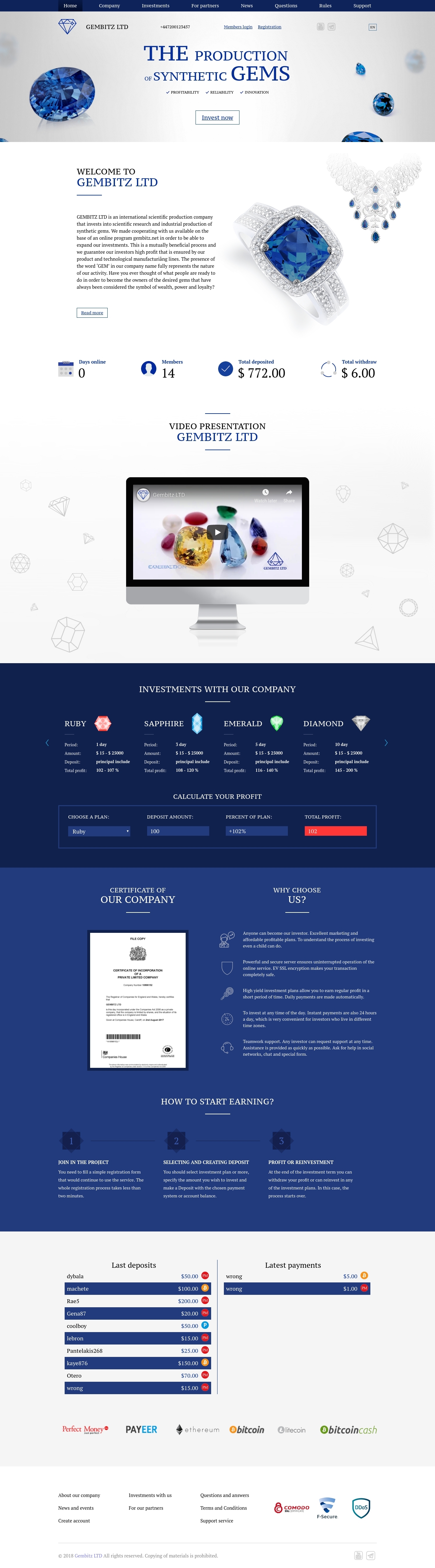 Хайп Gembitz LTD Хайп Gembitz LTD