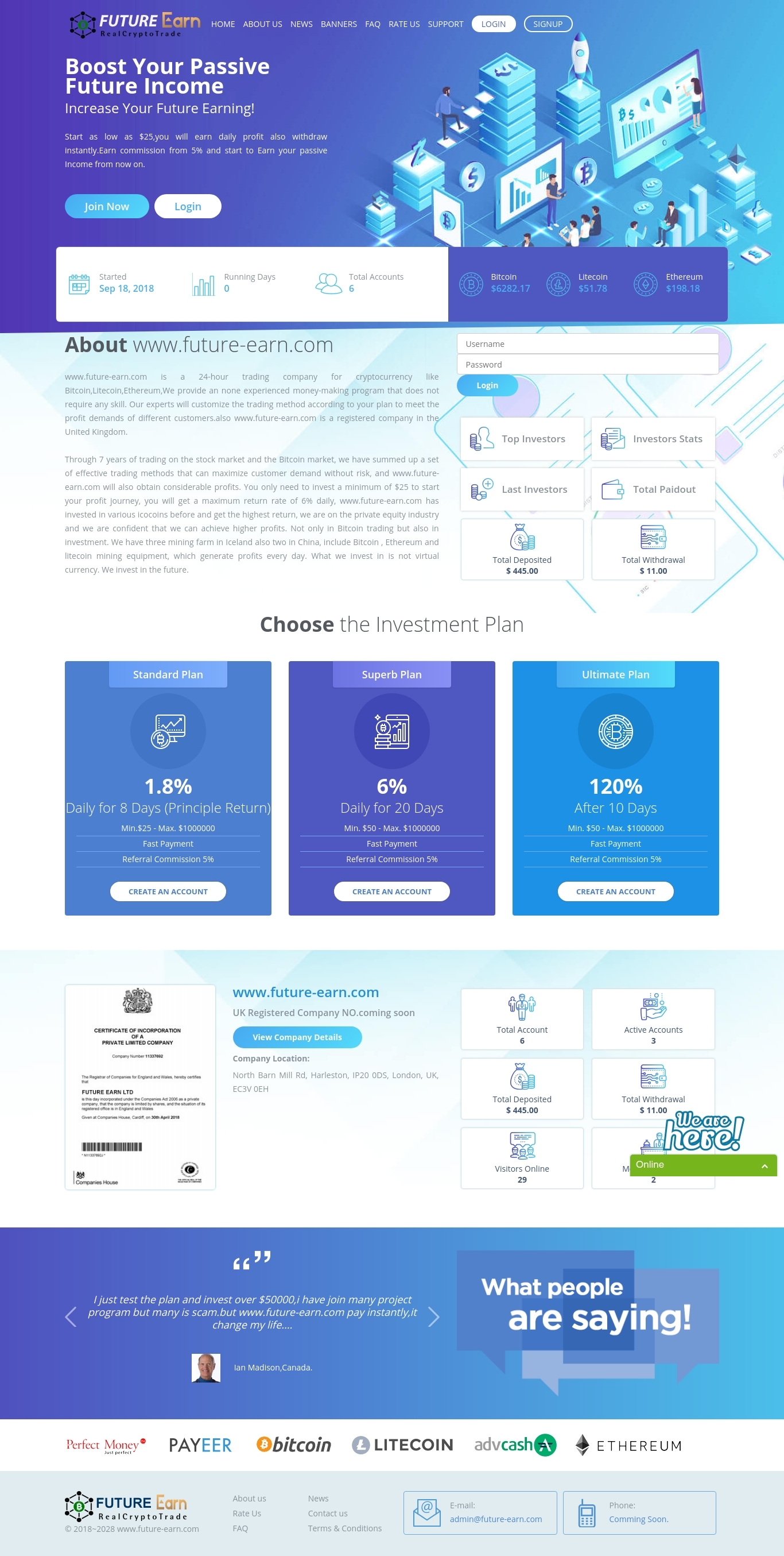Инвест проект Future Earn Инвест проект Future Earn