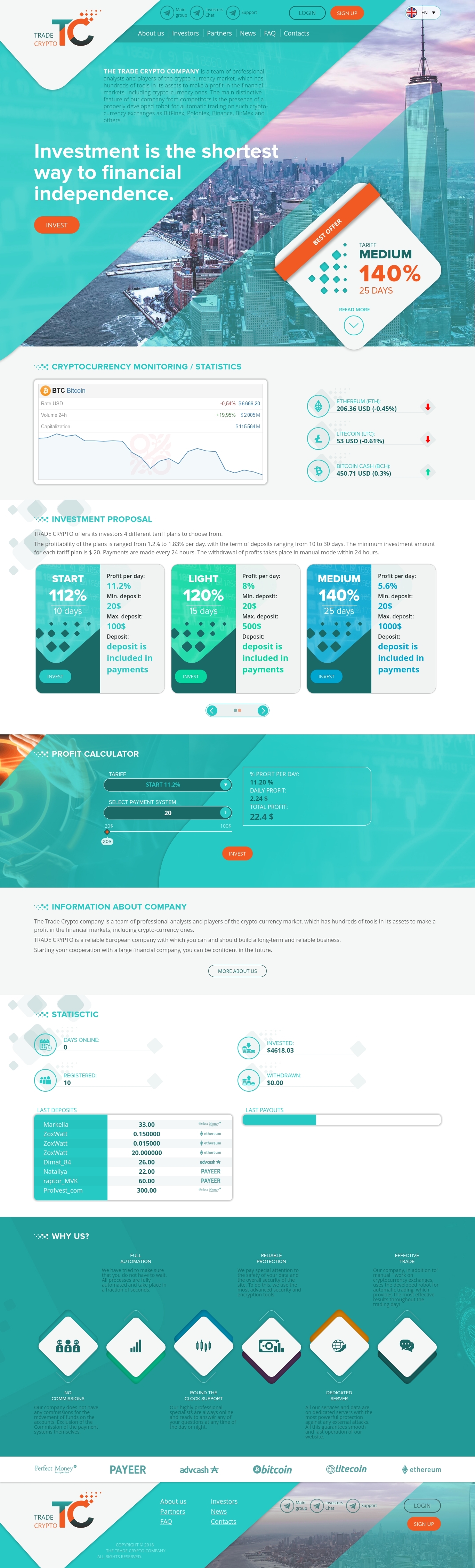 HYIP проект Trade-crypto