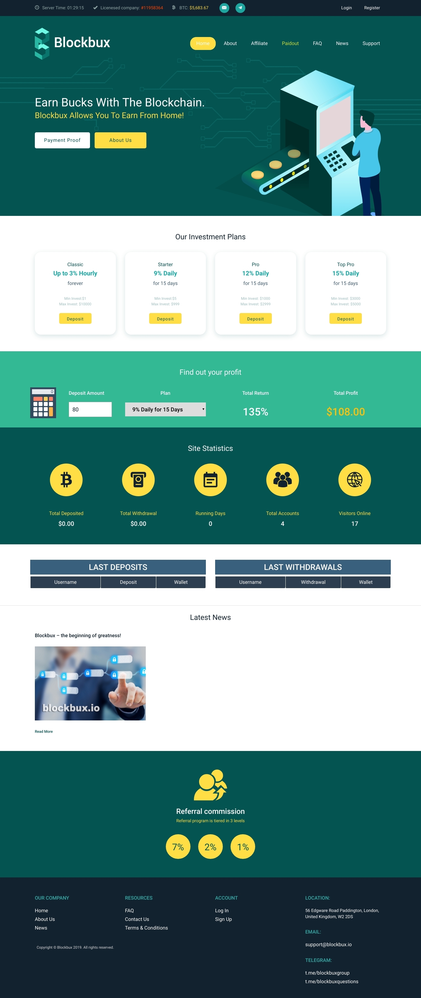 Инвестиционный проект Blockbux Инвестиционный проект Blockbux