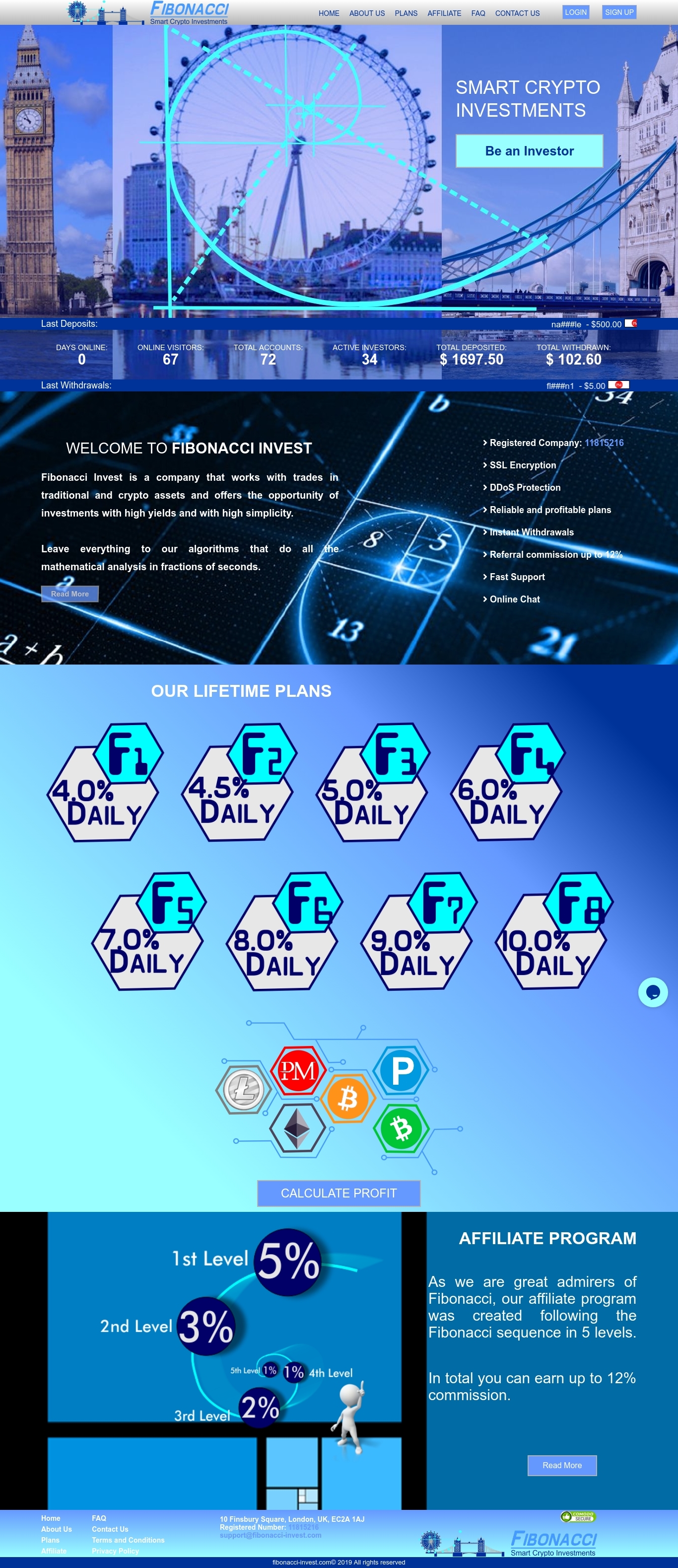 Инвестиционный хайп Fibonacci Invest Инвестиционный хайп Fibonacci Invest