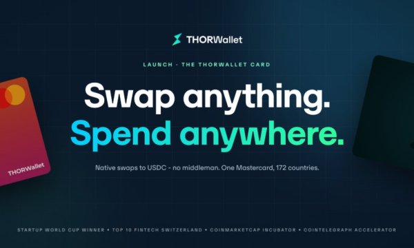 Обмінюй що завгодно. Витрачай будь-де. Картка THORWallet запущена Обмінюй що завгодно. Витрачай будь-де. Картка THORWallet запущена
