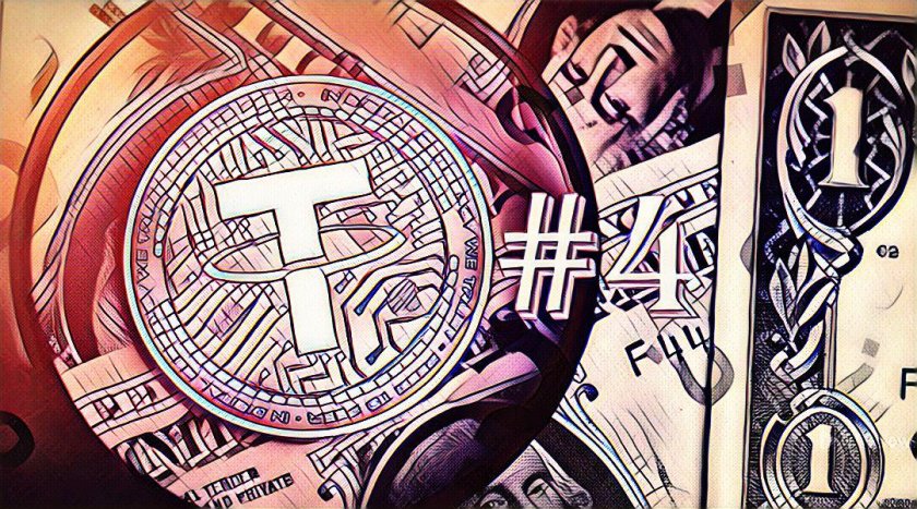 Tether піднявся на 4-ту сходинку рейтингу цифрових активів Tether піднявся на 4-ту сходинку рейтингу цифрових активів
