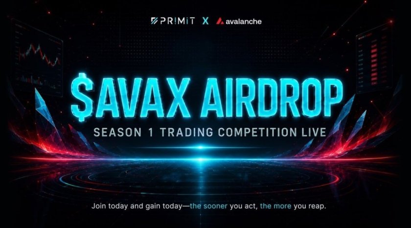 Primit розігрує $100 000 в AVAX за торгівлю ончейн-безстроковими контрактами Primit розігрує $100 000 в AVAX за торгівлю ончейн-безстроковими контрактами