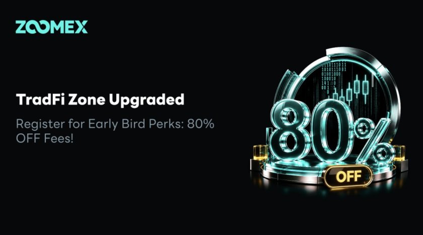 Zoomex запускає оновлення TradFi Zone з кампанією Early Bird і знижкою 80% на комісії