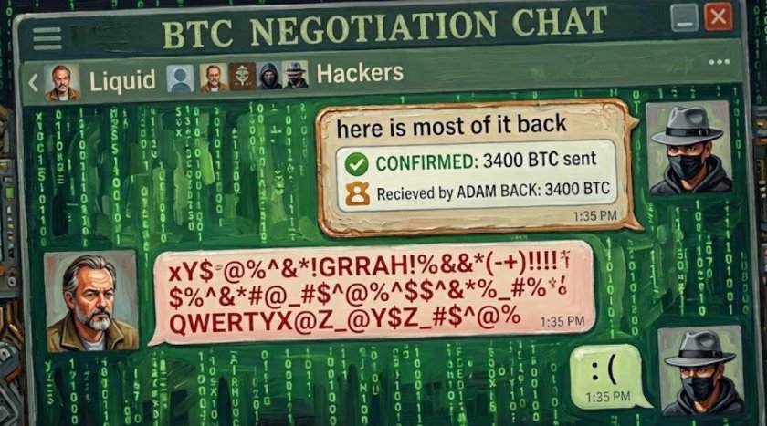 Liquid повернула 3400 BTC після переговорів у блокчейні; «білі хакери» залишили собі 598,5 BTC
