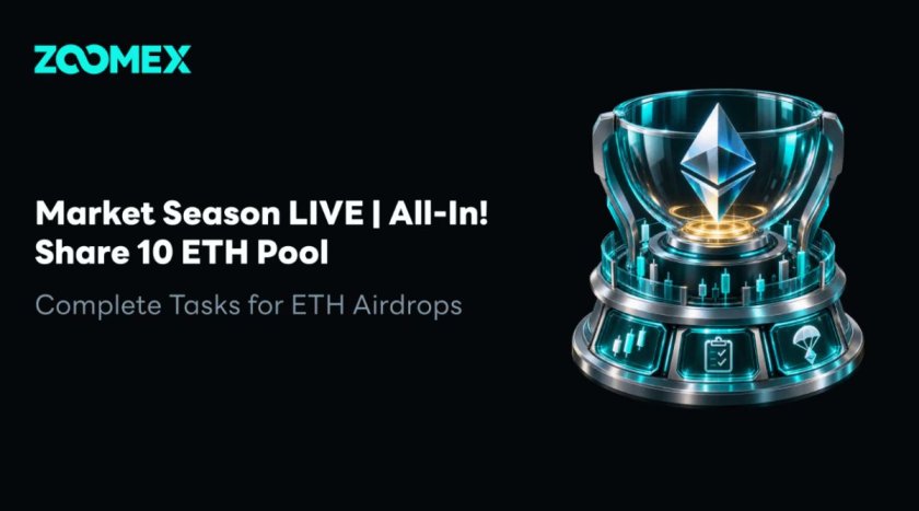 Zoomex запускає airdrop на 10 ETH, виділяючи 7 ETH на винагороди за торгівлю ф'ючерсами