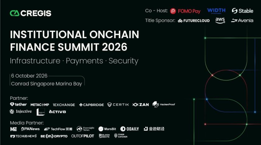 Cregis проведе Institutional Onchain Finance Summit 2026 у Сінгапурі